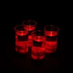 Szklane świecące Kielony LED - Czerwone